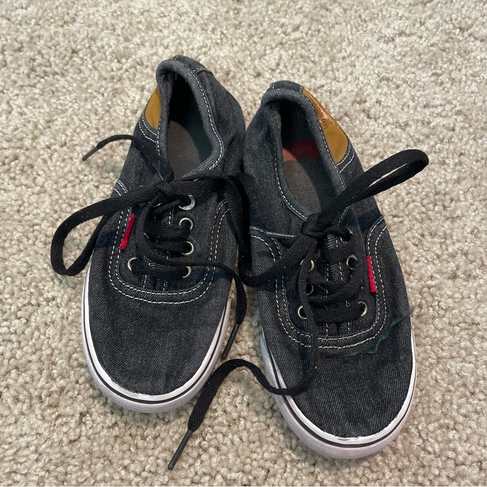 Levi’s Kids Canvas Lace Up Shoes Size 12 Casual Children’s Sneaker Flat